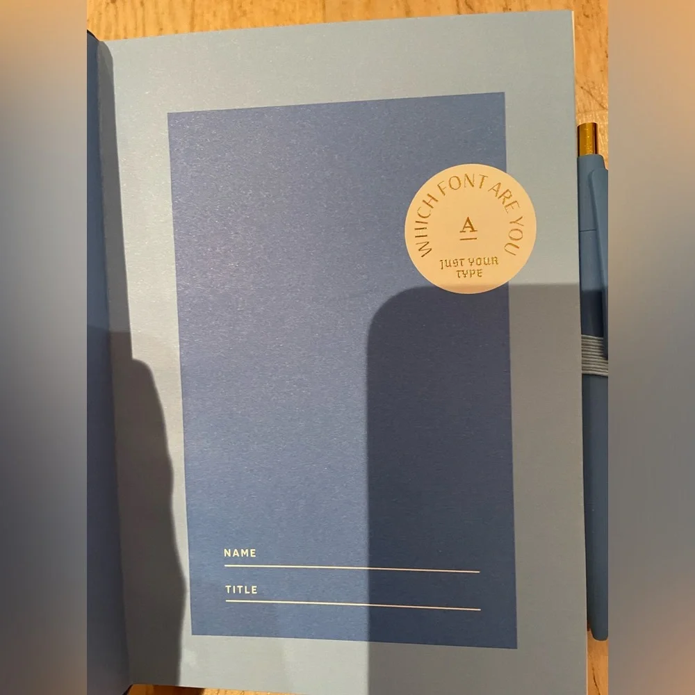 NWT Anthropologie Blue and White Notebook